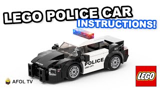 EASY LEGO Police Car Tutorial  Instructions [upl. by Powers]