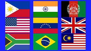 WORLD FLAGS  Learn Flags of Different Countries [upl. by Nylacaj517]