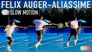 Felix Auger Aliassime Practice  Slow Motion [upl. by Dierdre127]