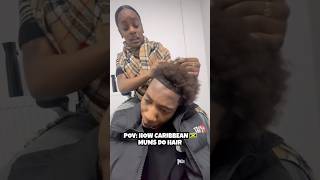 POV How Caribbean🇯🇲 mums do hair shorts [upl. by Bushey]