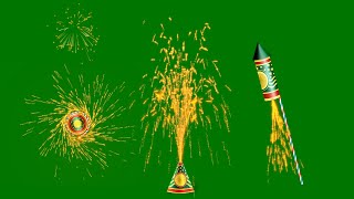 firecrackers aniamtion green screen videodiwali elements green screen videohappy diwali [upl. by Ulric]