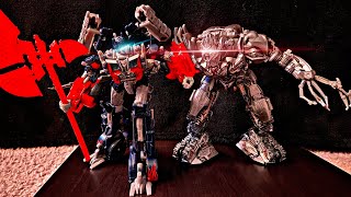 Transformers Optimus Prime VS Megatron Stop Motion 15th Anniversary [upl. by Redmer]