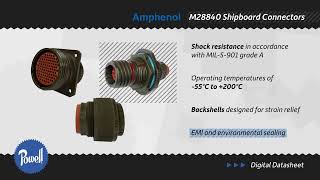 M28840 Shipboard Connectors from Amphenol PCD [upl. by Yelknirb]