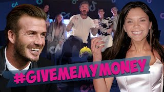 Victoria Beckham Gets Pranked by Family in Just Give Me My Money TikTok Trend [upl. by Jarrell]