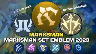 SET EMBLEM MARKSMAN  EMBLEM MARKSMAN TERSAKIT  Marksman Meta Emblem [upl. by Merc]