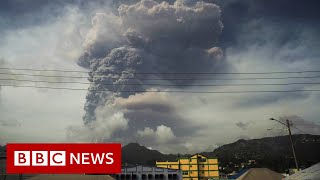 Caribbean volcano eruption sparks mass evacuation in St Vincent  BBC News [upl. by Holds824]