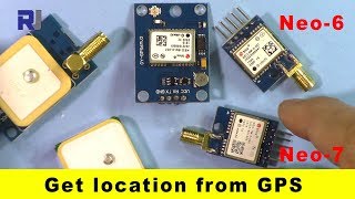 Extract GPS location in Arduino with Ublox Neo6 and Neo 7m GPS modules [upl. by Crooks]