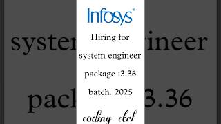 Infosys freshers hiring infosys fresherjobs campusplacementdrive placements hiring bulkhiring [upl. by Nnauol]