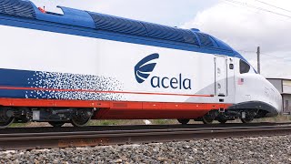 Amtraks New Acela  Rare Mileage Testing on the Keystone Corridor [upl. by Aligna]