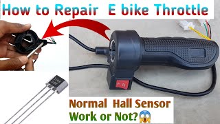 How To Repair E bike Throttle  Repairing Damaged E Bike Throttle  Replace E Bike Hall Sensor [upl. by Lihas]