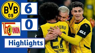 BORUSSIA DORTMUND VS UNION BERLIN  6 0   HIGHLIGHTS  BUNDESLIGA [upl. by Annitsirhc]