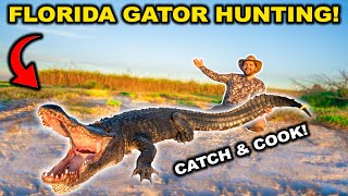 My FIRST Time ALLIGATOR Hunting  Spot N Stalk Catch Clean Cook [upl. by Newmark]