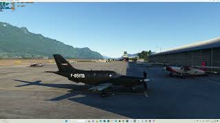 Black Square TBM 850  Landing at Chambery  MSFS  4K [upl. by Sweet758]