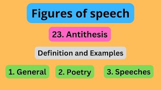 Antithesis  Definition amp Examples in Daily use Poetry and Speeches [upl. by Marinelli]