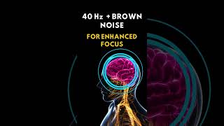 40 Hz Binaural Beats with Brown Noise  Focus Enhancement ◈ Maximize Productivity 40hzbinauralbeats [upl. by Cinamod]