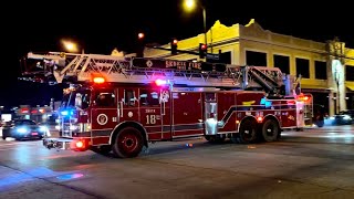 Skokie IL Fire Department Truck 18 ￼Responding [upl. by Sabas]