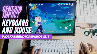 How to Use a Keyboard and Mouse to Play Genshin Impact on iPad OS iOS Workaround [upl. by Adia]