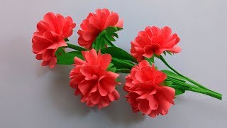 Easy and beautiful paper flower making For Home Decor Ideas [upl. by Wieren782]