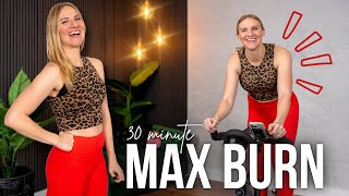 30 min MAX BURN Indoor Cycling Workout [upl. by Novart]