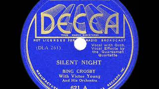 1935 HITS ARCHIVE Silent Night  Bing Crosby his early version [upl. by Curry713]