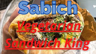 Sabich The King of Vegetarian Eggplant Sandwich Jerusalem 4K [upl. by Tilly]