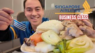 Everything I Ate On Singapore Airlines Business Class  Seattle to Singapore [upl. by Pietje]