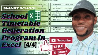 Classwise And Teacherwise Timetable Excel  School Timetable [upl. by Eniak382]