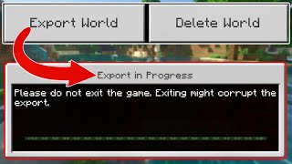 How To EXPORTTRANSFER Your MCPE Worlds IN GAME No files No Computer Secret Settings [upl. by Cornia]