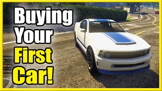 How to BUY A NEW CAR in GTA 5 Online First Vehicle Buyers Guide Easy Method [upl. by Namra151]