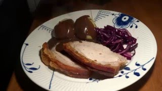 quotFlæskestegquot  Traditional Danish Pork Roast with Cracklings amp Gravy  Recipe  56 [upl. by Bekaj461]