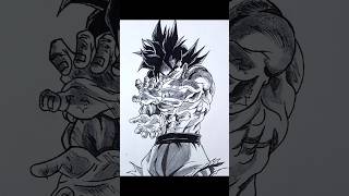 Drawing Goku ultra Instinct kakumei🔥 shorts [upl. by Ahsimot]