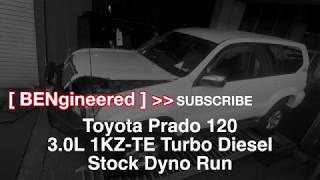 Toyota Prado 120 30L 1KZTE Turbo Diesel 5sp Manual Dyno Run [upl. by Cirdek]