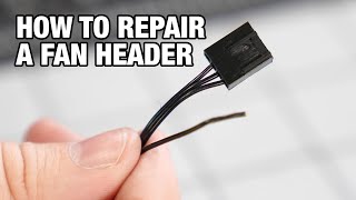 Fixing a Fan Cable that Came Out of the Header [upl. by Herates950]