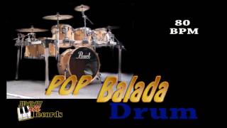 Pop Balada 80 bpm  Ritmo de Bateria  Drum rhythm in ballad [upl. by Wattenberg]