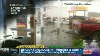 Henryville Tornado  WDRB reporter Lawrence Smith we saw homes ripped apart [upl. by Nosbig801]