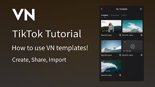 03How to use VN templates丨VN Video Editor [upl. by Amaj959]