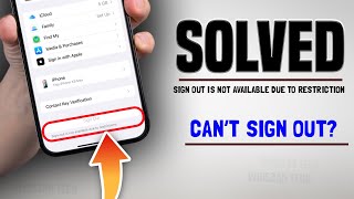 How To Fix Sign Out Is Not Available Due to Restrictions iphone  Not Available Due to Restrictions [upl. by Jelsma]