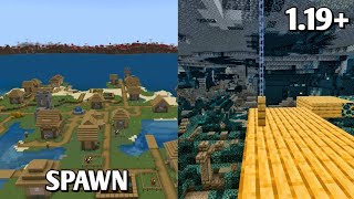 GOD SEED with Mushroom Island amp Village Spawn for Minecraft Bedrock 119  Rare Biome Island Seed [upl. by Tnecniv660]