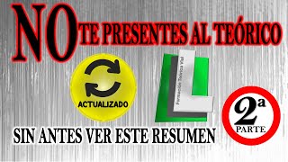 NO TE PRESENTES AL EXAMEN TEÓRICO DGT 👌 SIN ANTES VER ESTE RESUMEN PERMISO B 👀 2ª PARTE 🚌 [upl. by Ayal]