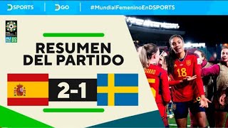 España Vs Suecia • RESUMEN COMPLETO  Goles 21  Mundial Femenino [upl. by Biegel175]