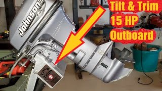 TILT and TRIM Installed on Small OUTBOARD Jon Boat BUILD [upl. by Adnilema]