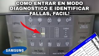 MODO DIAGNOSTICO  REFRIGERADOR SAMSUNG RS26DDAPN RS26DDARS [upl. by Wiener572]