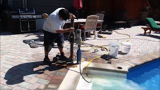 swimming pool handrails install [upl. by Eelyrag]