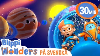 Blippi Svenska  Solsystemets planeter  pedagogiska videor för barn [upl. by Franciscka218]