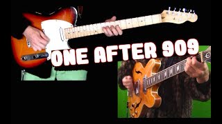 One After 909  Lead amp Rhythm Isolated  Telecaster amp Casino  Lesson [upl. by Addi349]