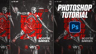 Sports Poster Design Tutorial  Adobe Photoshop 2022 7 Steps [upl. by Annaeed316]