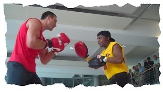 Wladimir Klitschko vs David Haye Public Heavyweight Box Workout  Hamburg [upl. by Lerej329]