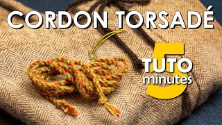 Tuto 5min  Cordon torsadé en laine  DIY [upl. by Lambert]