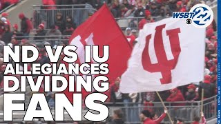 House Divided ND vs IU football game allegiances divides fans [upl. by Nannahs]