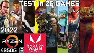 Ryzen 3 PRO 4350G Vega 6 amp 16GB RAM  Test in 26 GAMES [upl. by Seed]